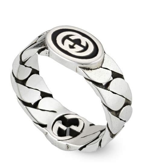 gucci 925 silver|gucci interlocking g ring pattern.